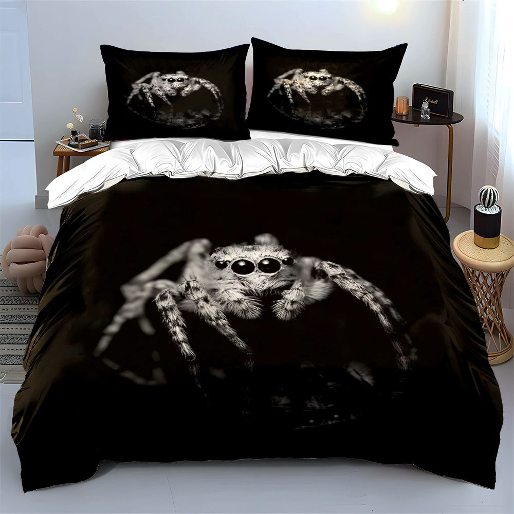 Jumping Spider Black and White - Duvet Cover Sets With Zipper review and price
