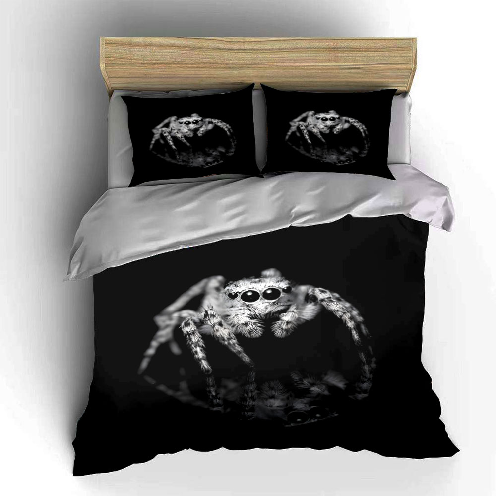 Jumping Spider Black and White - Duvet Cover Sets With Zipper review and price